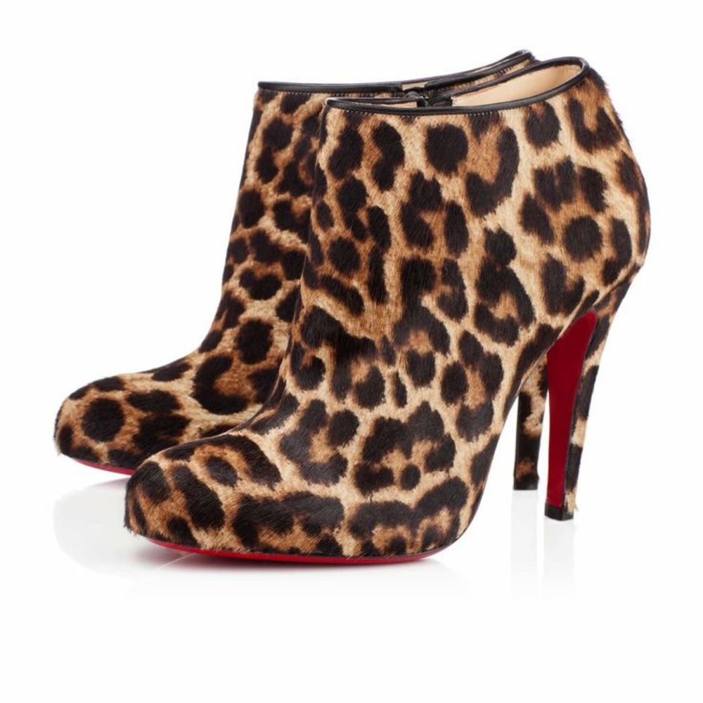 Christian Louboutin Belle 100 Leopard Booties
